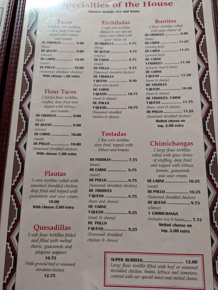 xochimilco restaurant menu